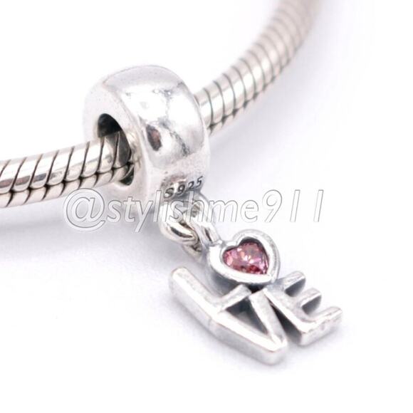 Authentic PANDORA LOVE Dangle -  791253CZS - Picture 1 of 11